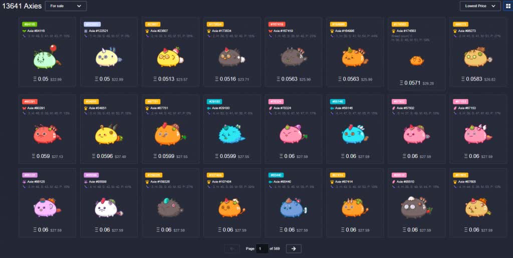 Axie Infinity Marketplace